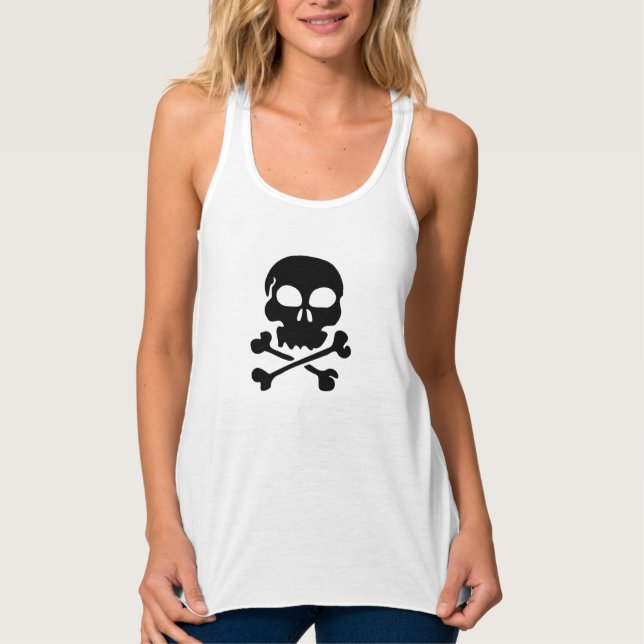 Womens Racerback Tanktop-Skull Linne Med Racerback (Framsida)
