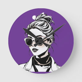 Womens Raiders - Att styra världen, tjejer stil! Rund Klocka