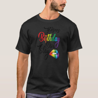 Womens Rainbow Pisces Queen FebruMarch Girl Bi T Shirt