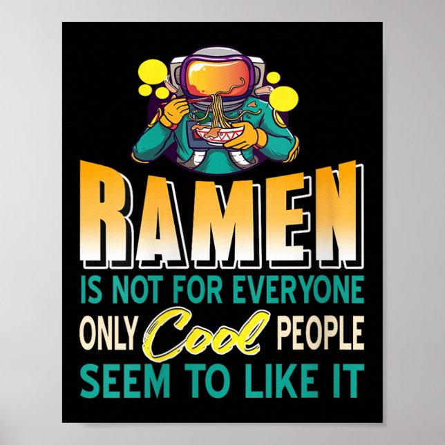 Womens Ramen Älskare Endast Space Astronaut Funny  Poster (Framsidan)