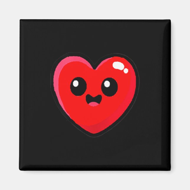 Women's Red Heart Funny Cute Design For Men Women  Magnet (Framsidan)