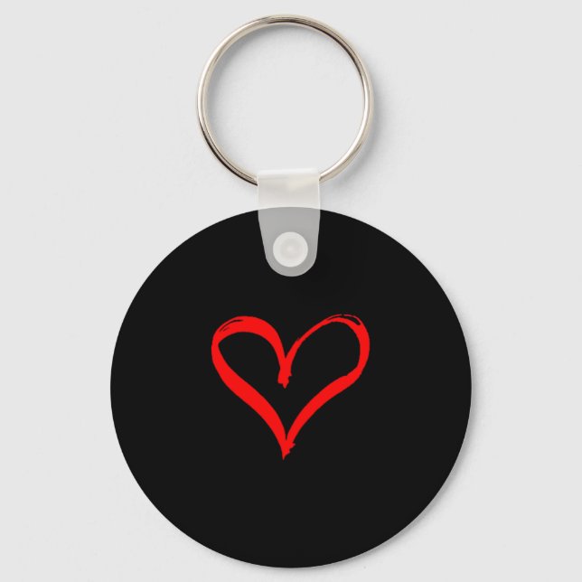 Women's Red Heart Funny Cute Design For Men Women  Nyckelring (Framsida)