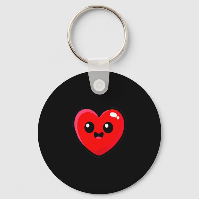 Women's Red Heart Funny Cute Design For Men Women  Nyckelring (Framsida)
