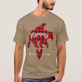 Womens Red Play Bear, Red Buffalo Play Mamma T Shirt