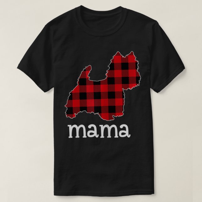 Womens Red Play Westie Hund älskare jul Matchi T Shirt (Design framsida)
