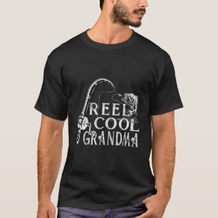 Womens Reel Coola Grandma Fishing Vintage RetroMot T Shirt