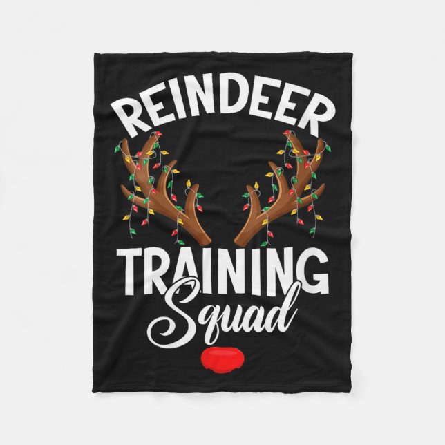 Womens Reindeer Training Squad Team Running Family Fleecefilt (Framsidan)