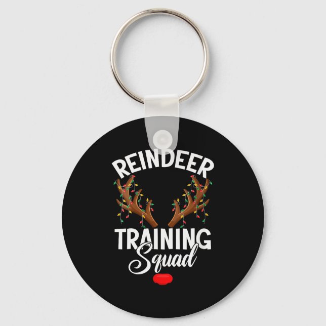 Womens Reindeer Training Squad Team Running Family Nyckelring (Framsida)