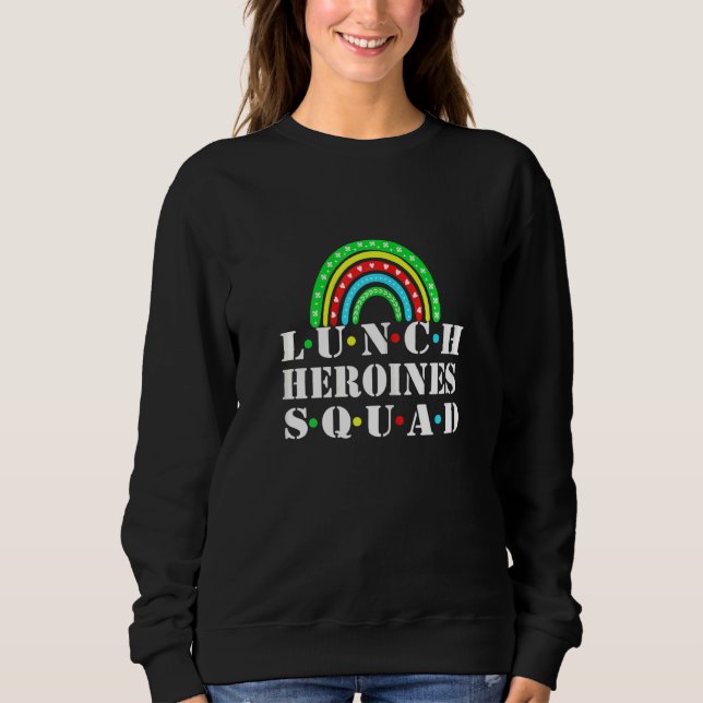 Womens Restaurant Team Lunch Heroines Squad Office T Shirt (Framsida)