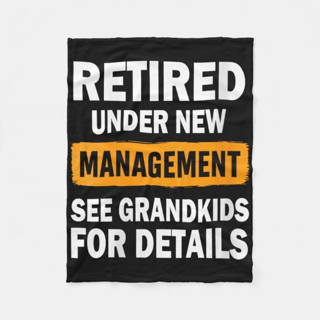 Womens Retired Under New Management See Grandkids  Fleecefilt (Framsidan)