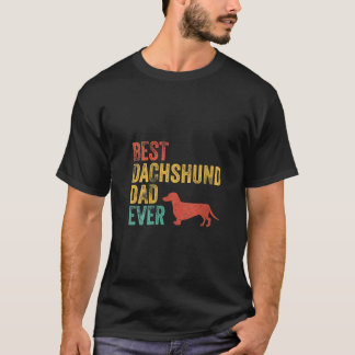 Womens Retro Best Dachshund Pappa Now Hund Lov T Shirt
