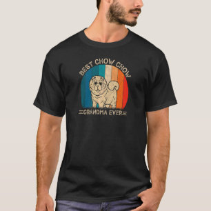 Womens Retro Chow Chow Hund design för Grandma mai T Shirt