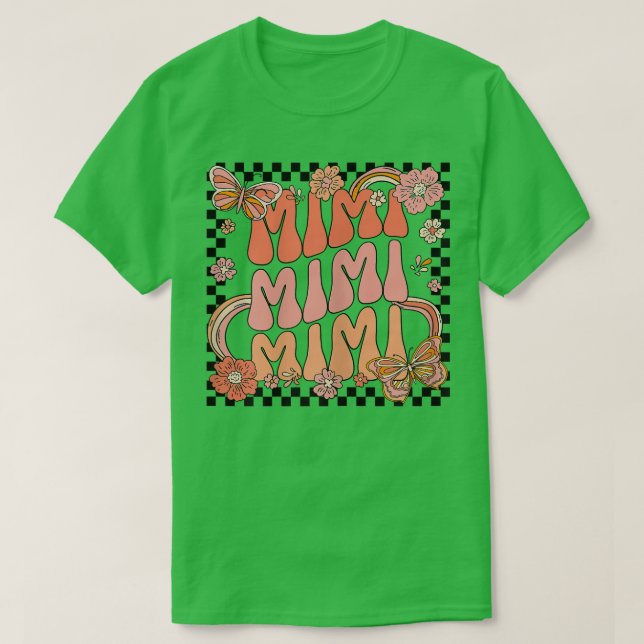 Womens Retro Groovy Mimi Best Mimi Ever Hello Fall T Shirt (Design framsida)