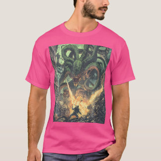 Womens Retro Japan Kaiju Punk Biomechanical Monste T Shirt