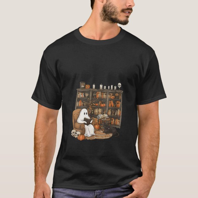 Womens Retro Librarian Bookshelf Teacher Boujee Gh T Shirt (Framsida)