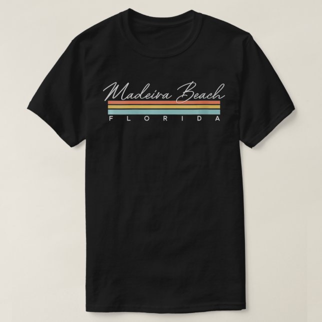 Womens Retro Madeira Beach Florida VNeck T Shirt (Design framsida)