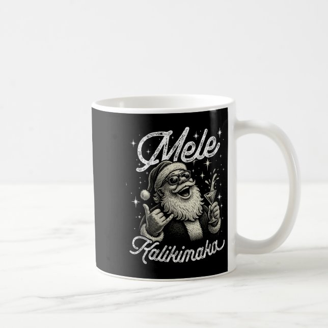 Womens Retro Mele Kalikimaka Hawaiian Christmas Ta Kaffemugg (Höger)