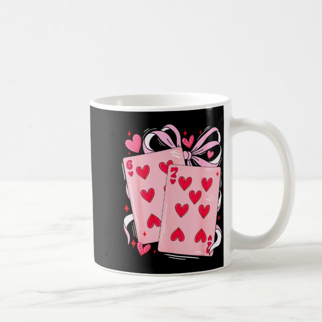 Womens Retro Six Seven 67 Meme Valentines Day Play Kaffemugg (Höger)