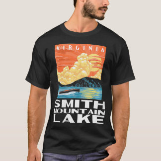 Womens Retro Smith Mountain Sjö Virginia WPA Sty T Shirt