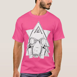 Womens Retro Steam Punk Mask Goth Occult Mörk Wicc T Shirt