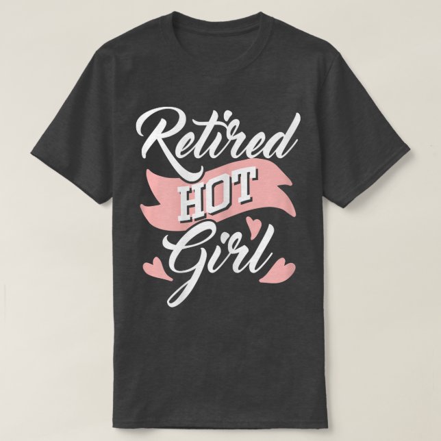 Womens Retrött Hett Girl Pension Retiree Pensio T Shirt (Design framsida)