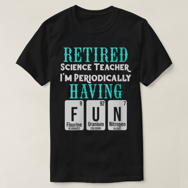 Womens Retrött Science Teacher School Pension V T Shirt (Design framsida)