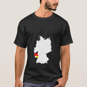 Womens Rheeland Palatinate Flagga Tyskland Rheinla T Shirt
