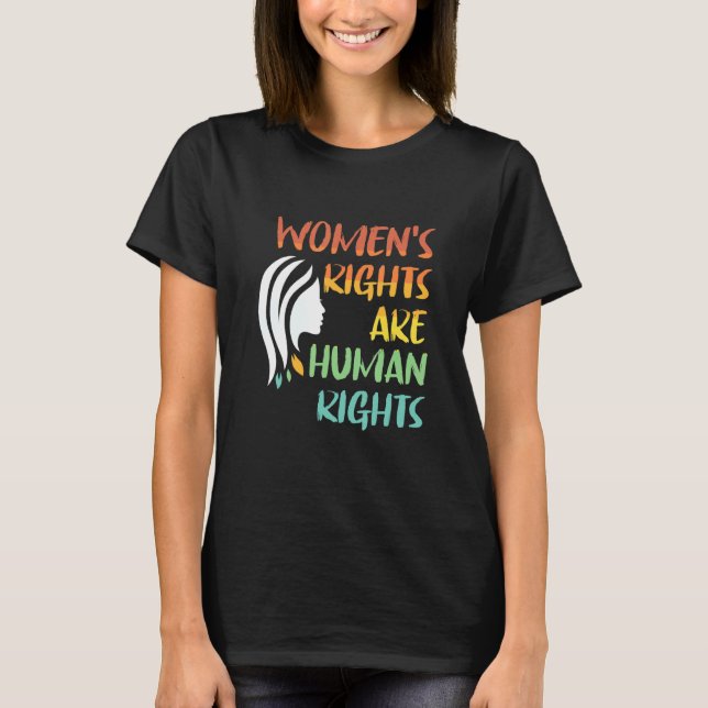 Women's rights are human rights t shirt (Framsida)
