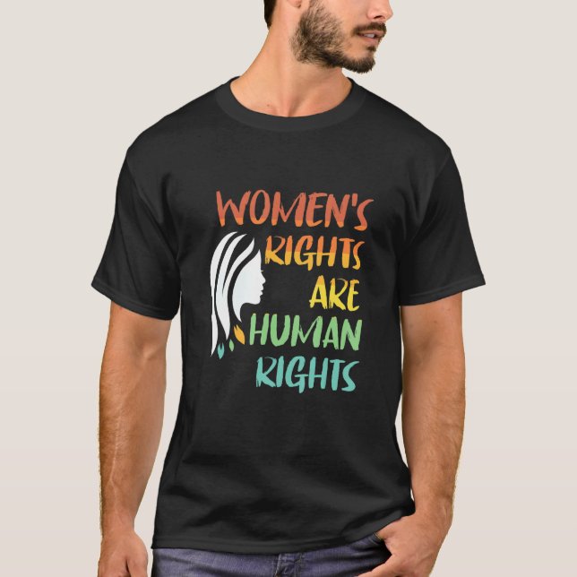 Women's rights are human rights t shirt (Framsida)