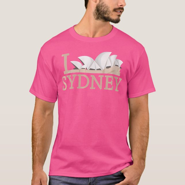 Womens Roligt Graphic i Kärlek Sydney Opera House  T Shirt (Framsida)