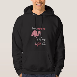 Womens Rosa Flamingo Woman Manar sommar Hoodie