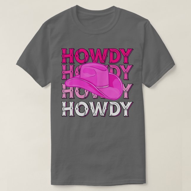 Womens Rosa Howdy Cowgirl Westernare Land Rodeo Aw T Shirt (Design framsida)