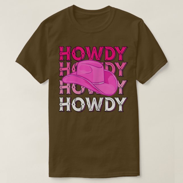 Womens Rosa Howdy Cowgirl Westernare Land Rodeo Aw T Shirt (Design framsida)