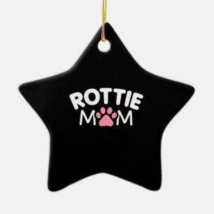 Womens Rottie Mamma Apparel Rottweiler Owner Älska Julgransprydnad Keramik