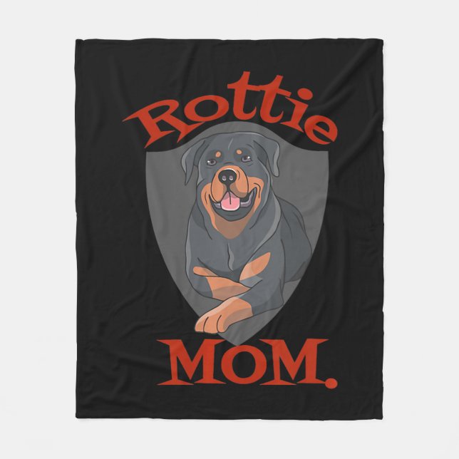 Womens Rottie mamma Premium Fleecefilt (Framsidan)