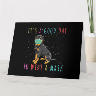 Womens Rottweiler Bära en mask är en vacker dag. Kort