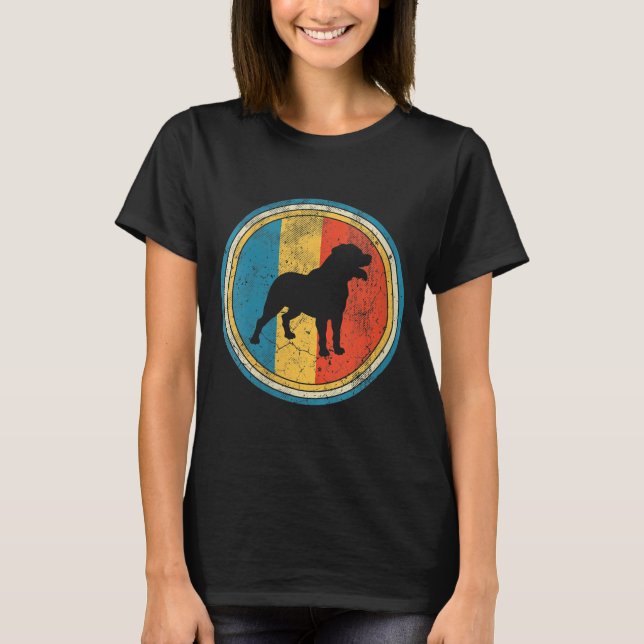 Womens Rottweiler Hund älskare Distress T Shirt (Framsida)