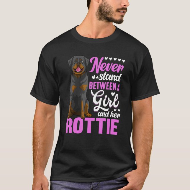 Womens Rottweiler Hund Apparel Rottie Owner T Shirt (Framsida)