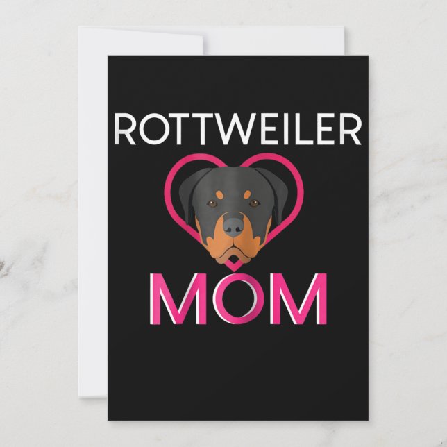 Womens Rottweiler Mamma Meddelande (Framsida)
