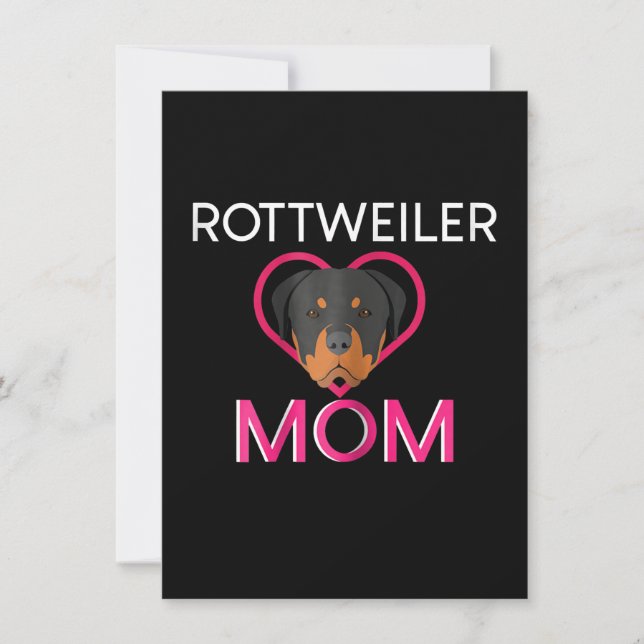 Womens Rottweiler Mamma Tack Kort (Framsida)