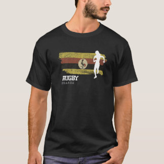 Womens Rugby Player Uganda Flagga Sports Rugby T Shirt