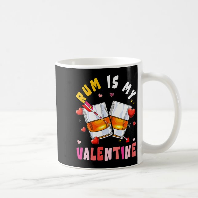 Women's Rum Is My Valentine Hearts Matching Drinke Kaffemugg (Höger)