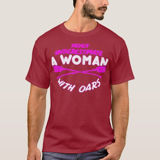 Womens Rwing I Rifer Raiting Canoe Design for T Shirt (Framsida)