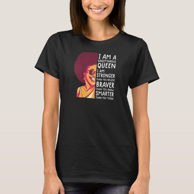 Womens Sagittarius drottkvinnor Astrology zodiac S T Shirt (Framsida)