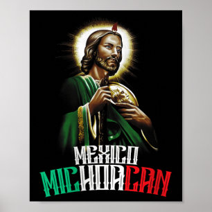 Womens Saint Jude Thaddeus Michoacán Mexiko Poster