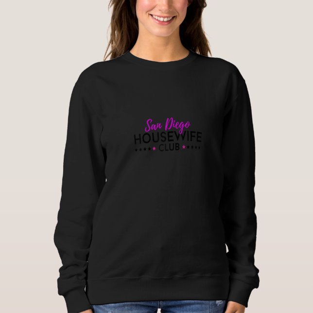 Womens San Diego Housewife Club T Shirt (Framsida)