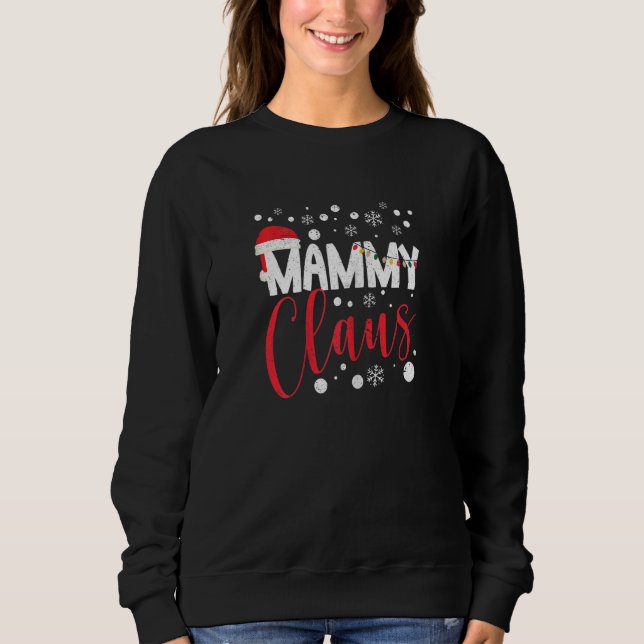 Womens Santa  Christmas Pajamas Mom Xmas PJs Mum M T Shirt (Framsida)