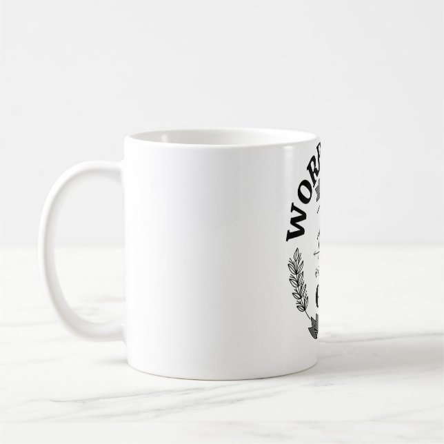 Womens Santa Kärlek Samoyeds Puppy Hund VNeck Kaffemugg (Vänster)