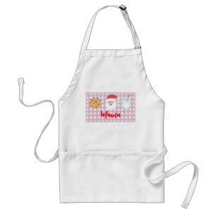 Womens Santa Mjölk och Cookies, Vuxen Apron Förkläde