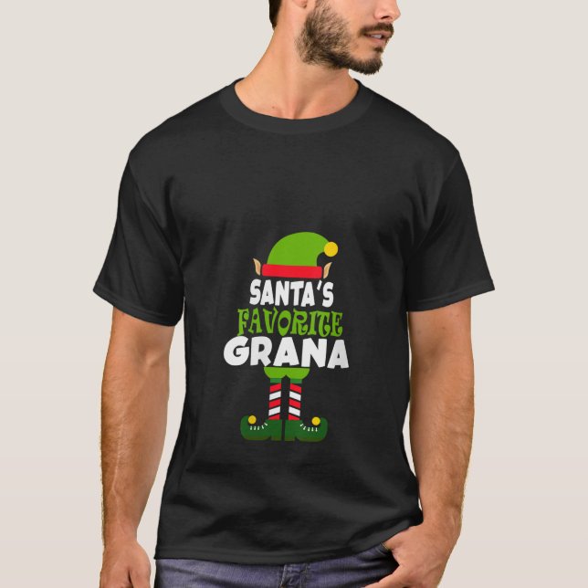Womens Santa s Favorite Grana Funny Christmas Vaca T Shirt (Framsida)